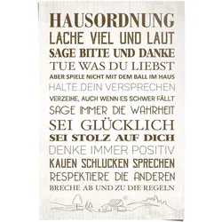 Poster REINDERS "Hausordnung", braun (farbe bild(er): braun), B:61cm H:91,5cm T:0,1cm, Papier, Bilder