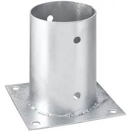 GAH Alberts Aufschraubhülse für Rundpfosten 101 mm x 150 mm Silber/Stahl