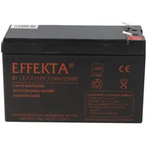 EFFEKTA BFL/BT 12-7 Batterie/Akku, 12V/7Ah VDs schwarz