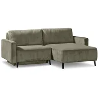 Ecksofa Hagen Cord Grün