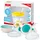 NUK 3-in-1 Trinklernset mit Trainer Cup, Magic Cup & Action Cup grün/gelbe Katze (230 ml)