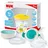 NUK 3-in-1 Trinklernset mit Trainer Cup, Magic Cup & Action Cup grün/gelbe Katze (230 ml)