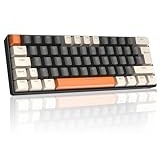 LexonElec T60 UK Layout 60% Mechanische Gaming-Tastatur, Kabelgebunden, Anti-Ghosting, 62 Tasten, Mechanische Schalter mit ABS-Tastenkappen für PC Laptop Shimmer