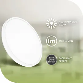 Briloner LED-Panel 1-flg. 33 cm rund weiß