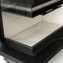 Kratki MBA Kamineinsatz Stahl Schwarz/Abdeckplatte Glas