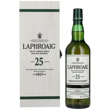 Laphroaig 25 Years Whisky 47,3% Vol. 0,7l in Geschenkbox aus Holz