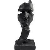 Kare DESIGN Deko-Objekt Quiet Face Polyresin Schwarz