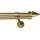 GARESA Gardinenstange GARESA "SPYRNA", gold (mattgoldfarben), L:250cm Ø:16mm, Holzwerkstoff, Metall, Gardinenstangen, Vorhanggarnitur, verlängerbar, Spitze, ohne Ringe
