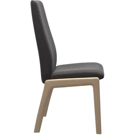 Stressless Stressless® Polsterstuhl »Laurel«, Leder PALOMA, High Back, Größe L, mit abgerundeten Beinen in walnuss), grau (rock PALOMA: PALOMA ist ein durchgefärbtes Semianilin-Möbelleder natürlicher Narbung., Stühle,