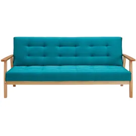 SalesFever Schlafsofa skandinavisch Strukturstoff Eukalyptus Massivholz Relaxfunktion