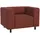 s-style möbel Sessel Gustav Cord 70 x 70 x 70 cm Rot mit Wellenfederung