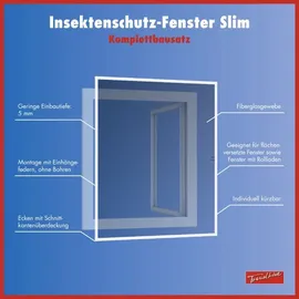 Trendline Fliegenschutz-Fenster SLIM 120 x 150 cm Weiß