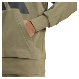 adidas Essentials Big Logo French Terry Hoodie Olive Strata / Black XS
