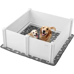 VEVOR Wurfkiste Welpenkiste Wurfbox 122x122x46cm verstellbare Tür große Hunde