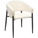 Livetastic Armlehnstuhl, Beige, Holz, Metall, Textil, Pappel, Sperrholz, konisch, 50x82x59 cm, Esszimmer, Stühle, Esszimmerstühle, Armlehnenstühle