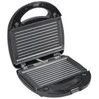 Bestron Antihaftbeschichteter 3-in-1 Sandwich-Kontaktgrill, 760 W, Schwarz
