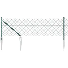 vidaXL Zaunpfosten 10 x 0,4 m Grün/Stahl