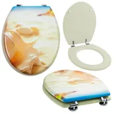 Grafner Grafner® WC Sitz mit Absenkautomatik Motiv Muschel Toilettendeckel
