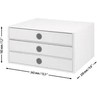 RÖSSLER Schubladenbox Denim 34,3 x 18,5 cm 3-tlg. blau