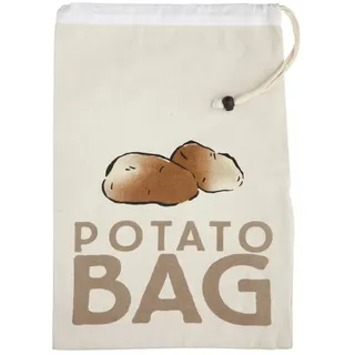 KitchenCraft Kartoffelbeutel, Leinen, Beige, 26 x 38 cm