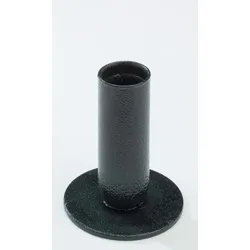 Kerzenleuchter Eisen Schwarz mit Textur H 8 cm, geeignet für Kerzen Ø  2 - 2,5 cm, Stabkerzen