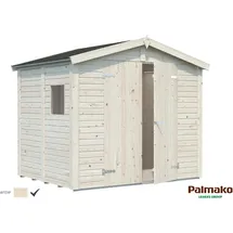 Palmako Dan 2,43 x 1,9 m transparent Doppeltür grau