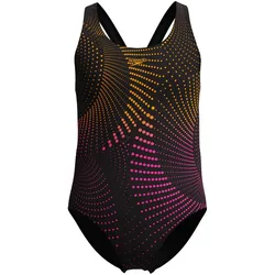 Speedo Digital Print Splashback Badeanzug Mädchen 0179 - black/amberwave 164