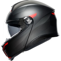 AGV Tourmodular Frequency Klapphelm - Matt Dunkelgrau/Rot/Grau / S