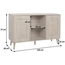 MCW M42-S 120 x 77 x 38 cm Braun
