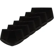 SCHIESSER Slip unifarben schwarz 4XL 6er Pack