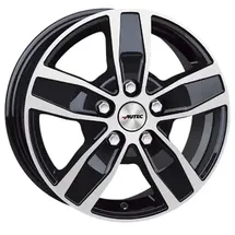 Autec Quantro 6,5 x 16 5 x 130 ET66 Schwarz poliert