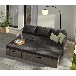 Tchibo - Auszieh-Schlafsofa »Thore« mit Stauraum - 204,5x143x84cm - anthrazit - Aluminium / Polyethylen / Polyester