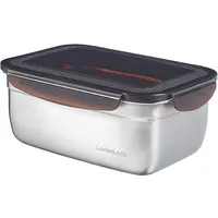 Lock & Lock Frischhaltedose eckig silber 1,9 l