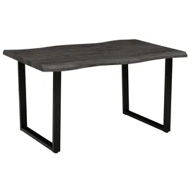Hela Esstisch »GISELLE Baumkantentisch, Küchentisch, TOPSELLER!«,... Kufengestell Metall, Industrial Design, 140 - 200 cm Breite, 2 Farben grau