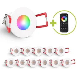 Einbaustrahler Mini Livorno 3W RGBW IP65 - Farbe: weiß - Anzahl: 12x