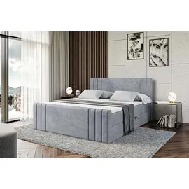 altdecor Boxspringbett 200 x 200 cm H4 Grau