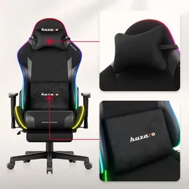 huzaro Force 5.7 RGB Gaming-Stuhl Schwarz