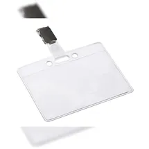 Europel Namensschild, mit Clip, 90,0/60,0 mm 24 Stück, transparent