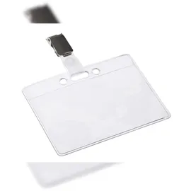Europel Namensschild, mit Clip, 90,0/60,0 mm 24 Stück, transparent