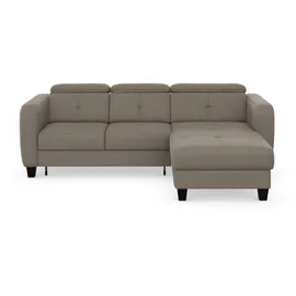 sit&more Ecksofa SIT & MORE "Belluci L-Form", braun (savannah), B:247cm H:85cm T:170cm, Sofas, Ecksofa, inklusive Federkern, wahlweise mit Bettfunktion und Bettkasten