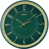Seiko QXA834M Wanduhr Quarz mit Leisegang Grün/Goldfarben