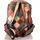 KMISSO City Backpack Patchwork Rucksack Rot