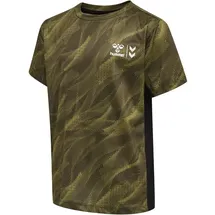 hummel Noah Kurzarm-t-shirt - Dark Olive - 4 Jahre