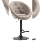 CLP Barhocker London V2 Stoff taupe/schwarz