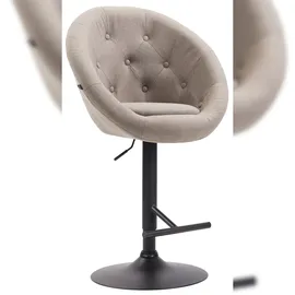 CLP Barhocker London V2 Stoff taupe/schwarz