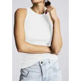 richroyal Ripptanktop in Rippenstruktur weiß