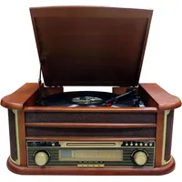 Cyberlux Nostalgie Holz Plattenspieler Braun