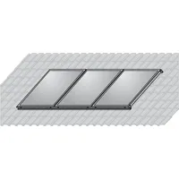 WOLF-Garten Wolf Aufdach-Montageset Alu+ Falz-Ziegel für 3 Kollektoren F3-1/CFK-1