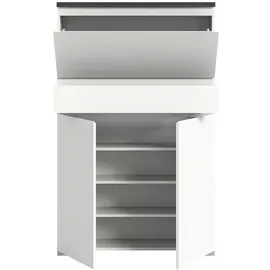 MID.YOU Shoelove 95 x 151 x 27 cm weiß / grau, Soft Close