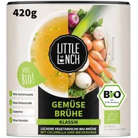 Little Lunch Gemüsebrühe Bio | Gemüsebrühe Klassik | 100 Prozent Bio-Qualität | Veggie | Ohne zugesetzten Zucker | Ohne Geschmacksverstärker | Ohne Hefe | Ohne Palmfett | Ohne künstliche Zusätze|420g